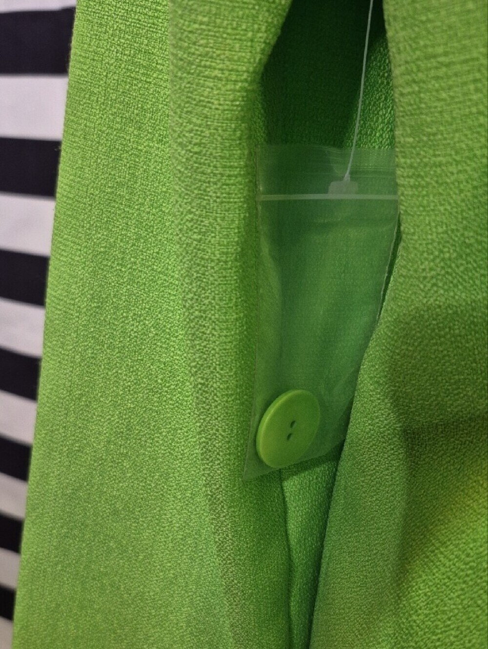 Vintage Tall Lime Green Single-Button Blazer - Picture 3 of 5